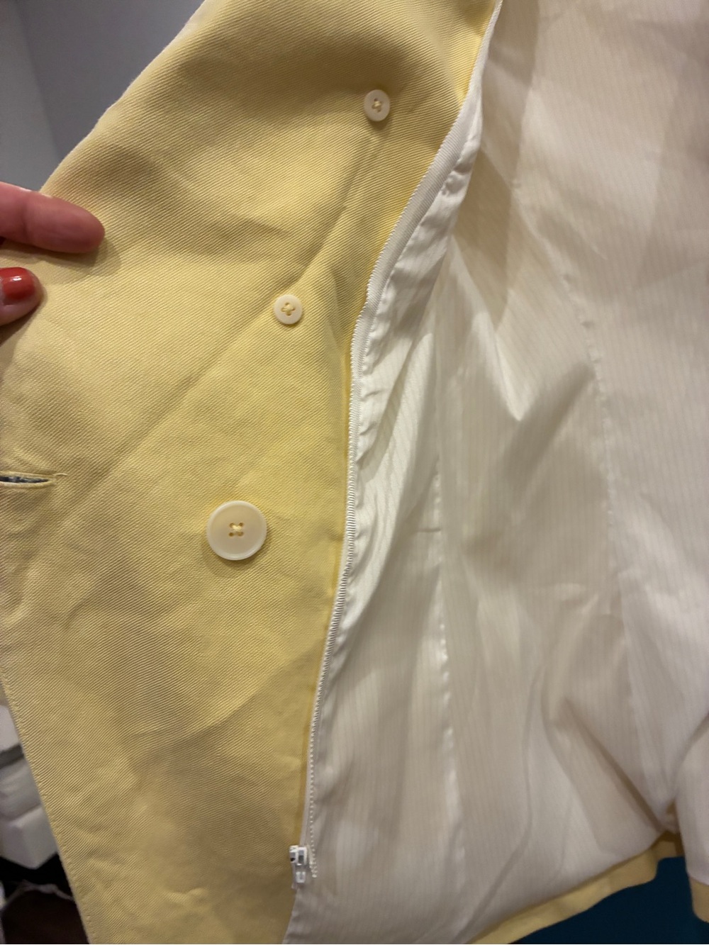 Veronica Beard Miller Dickey Chamomile Yellow Double-Breasted Jacket 8 - Picture 10 of 17
